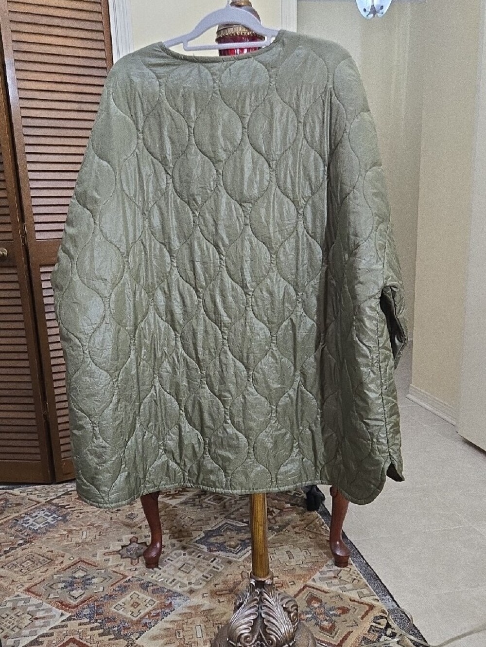 Quilted Olive Lightweight Puffer Jacket - Picture 5 of 5